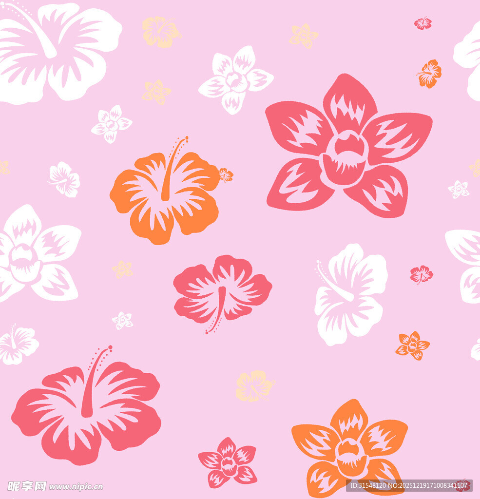 粉色花卉图案背景