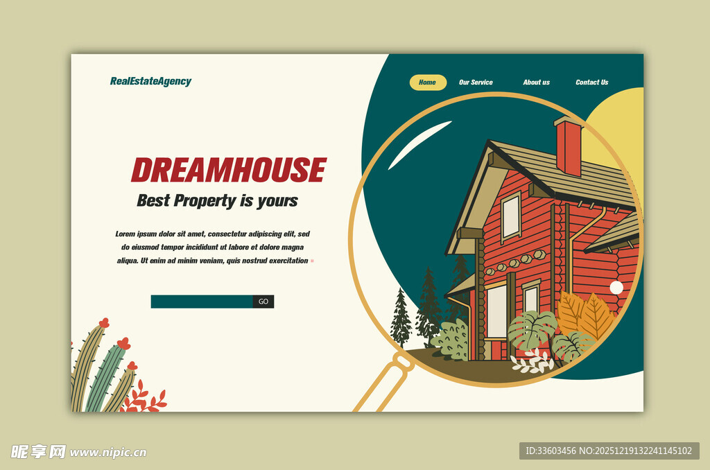 梦幻家园房产网页设计图