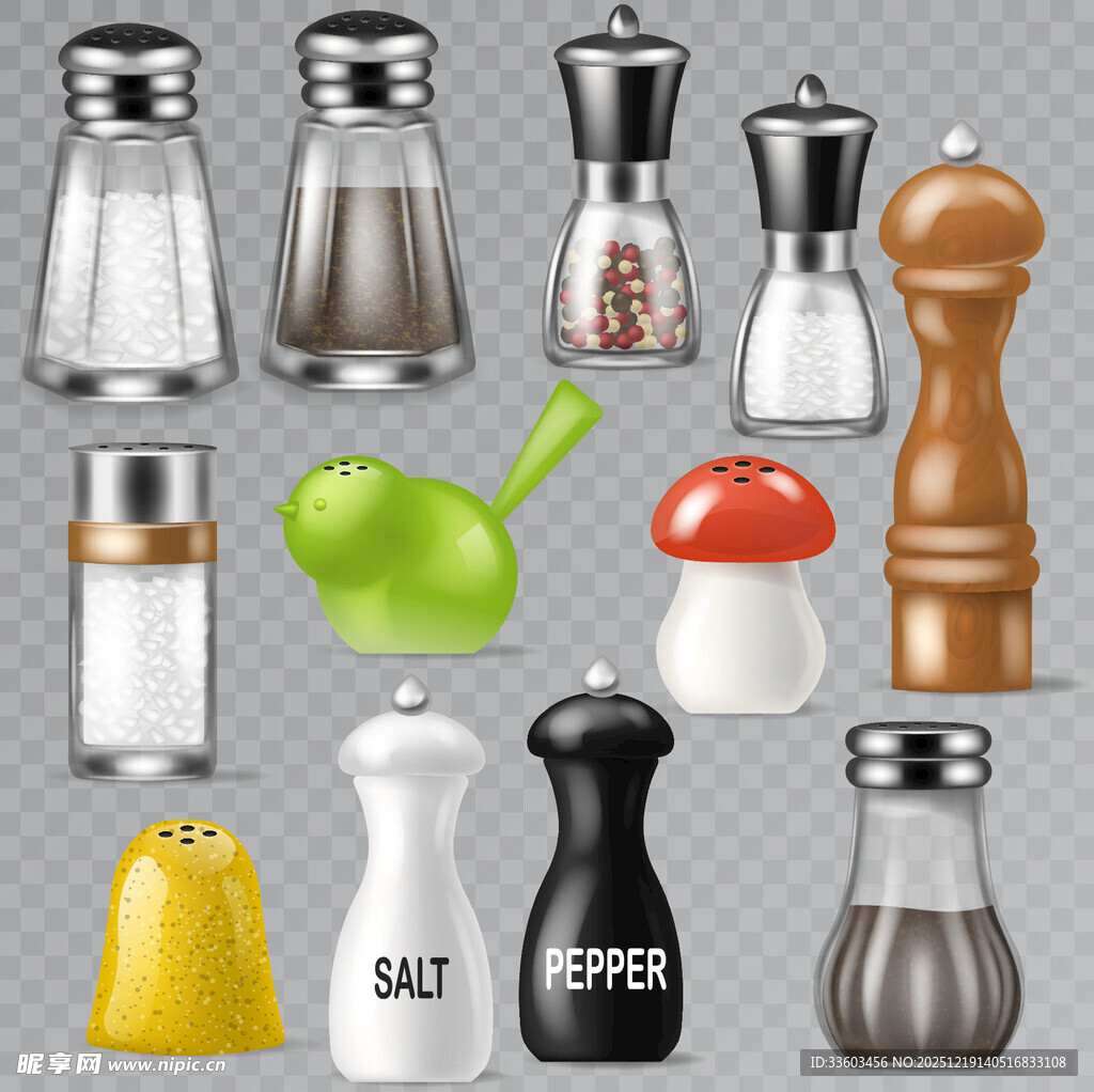 多样调料瓶展示