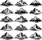 黑白山形图案无缝背景