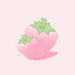 可爱粉色草莓插画