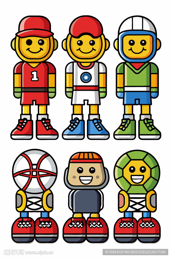 卡通运动角色集合