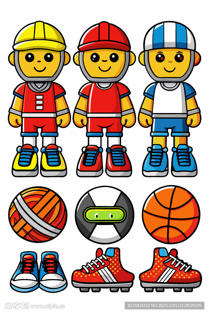 运动人偶与多样运动装备