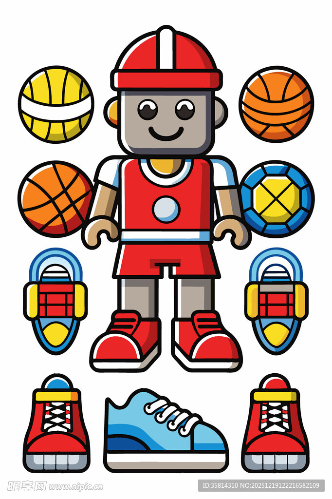 篮球小子与运动装备