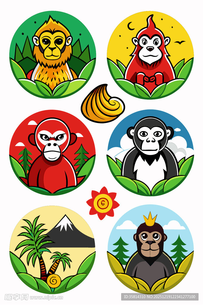 可爱动物插画集合