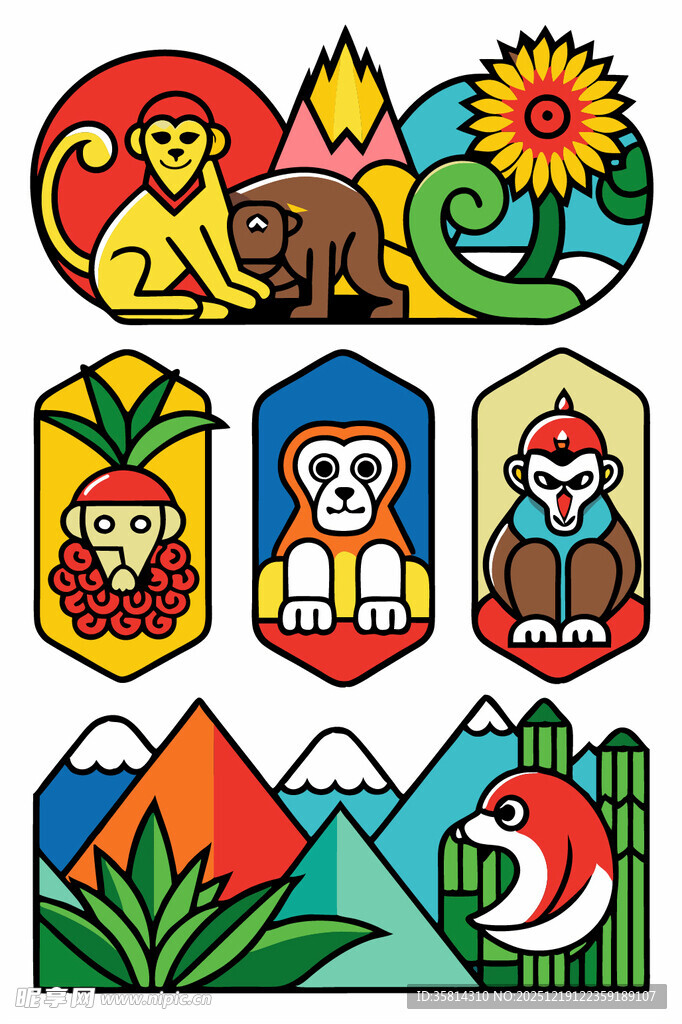 多彩民俗图案艺术集合
