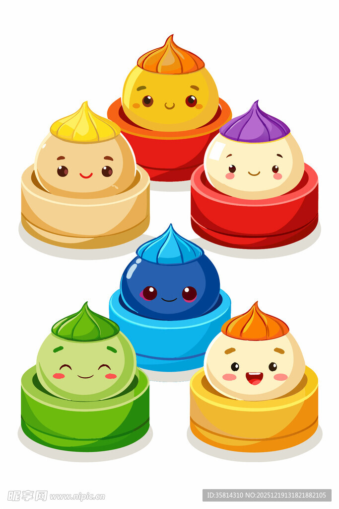 可爱多彩卡通小怪物摆件