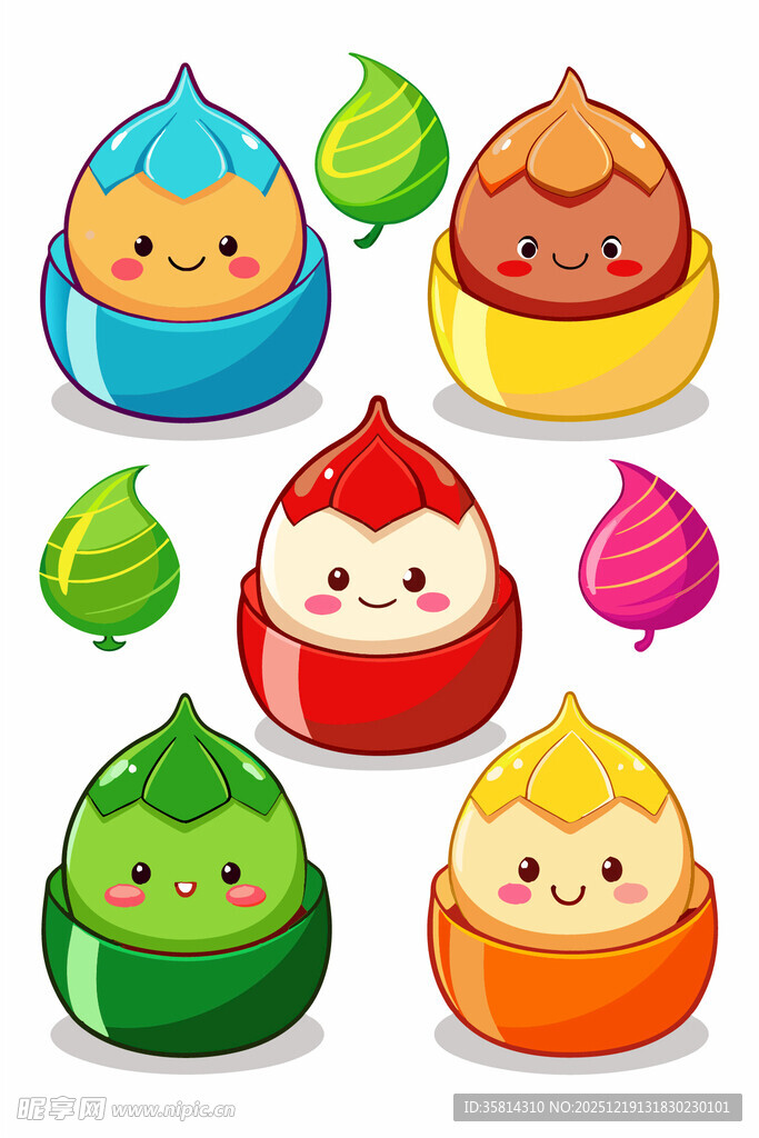 可爱多彩卡通小点心