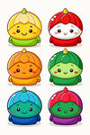 可爱蔬菜卡通形象集合