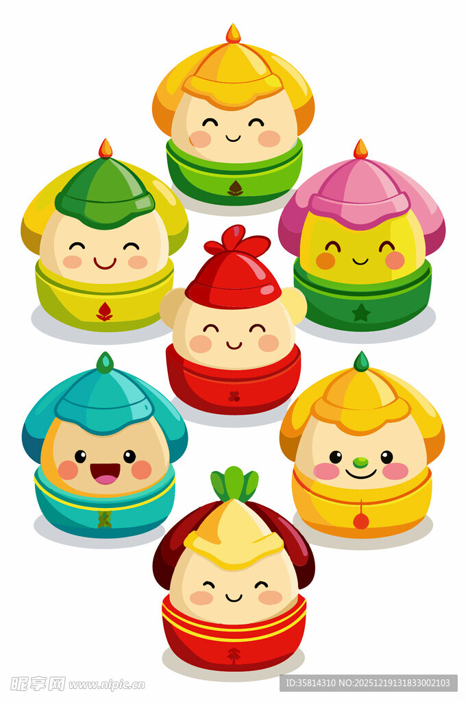 可爱卡通包子形象集合