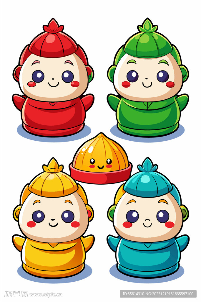 可爱多彩卡通娃娃形象