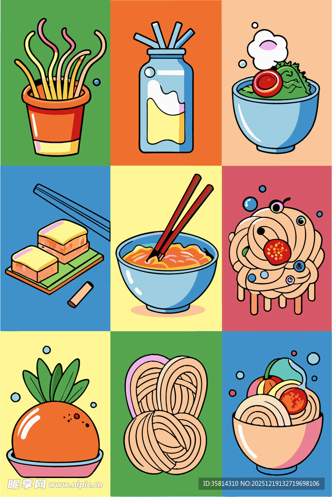 多彩美食插画集