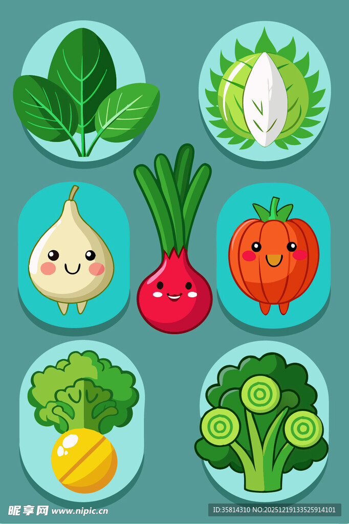 可爱卡通蔬菜大集合