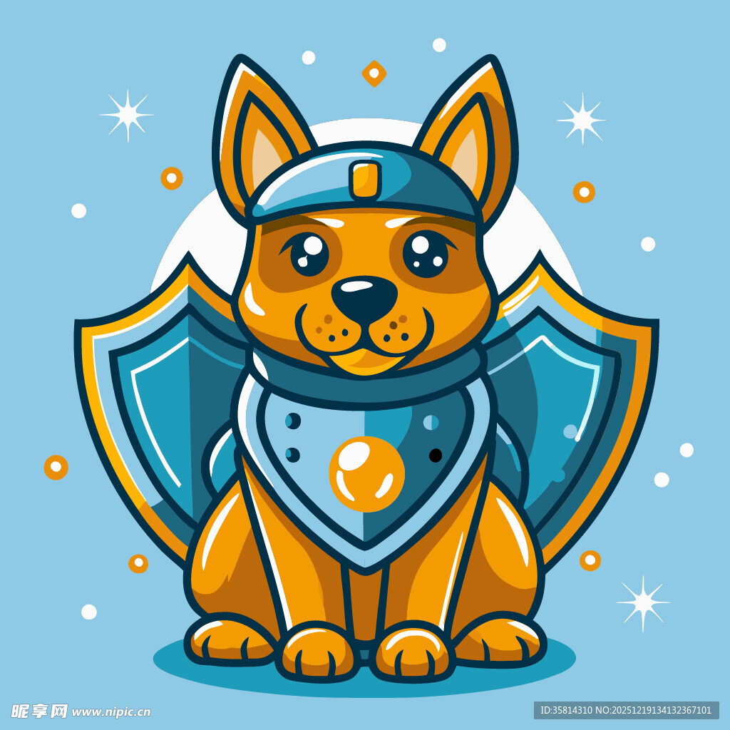 可爱狗狗超级英雄形象