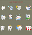 可爱牙齿IP素材