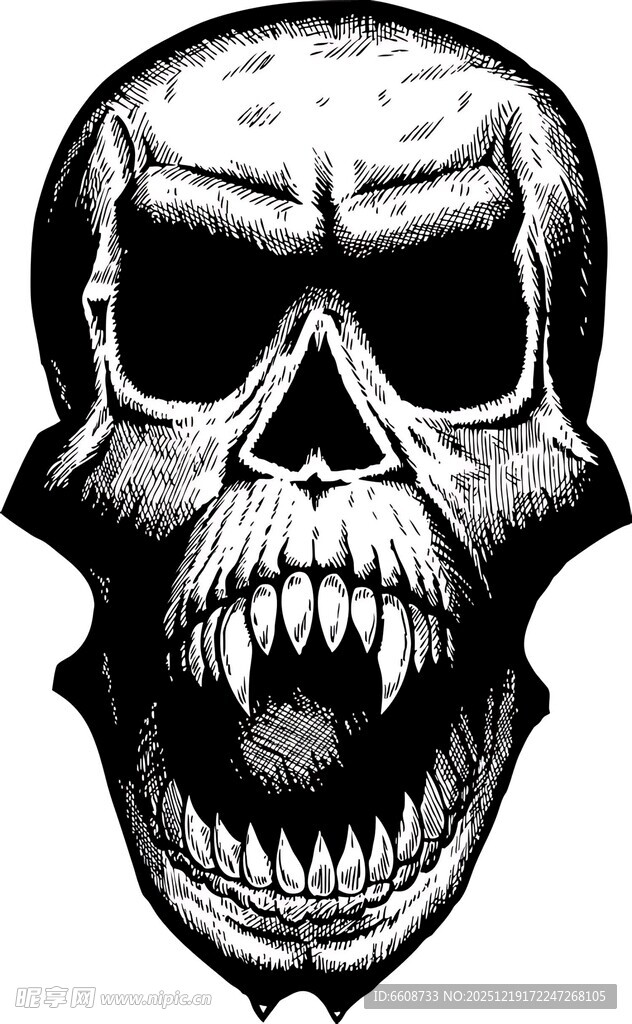 恐怖骷髅头图案