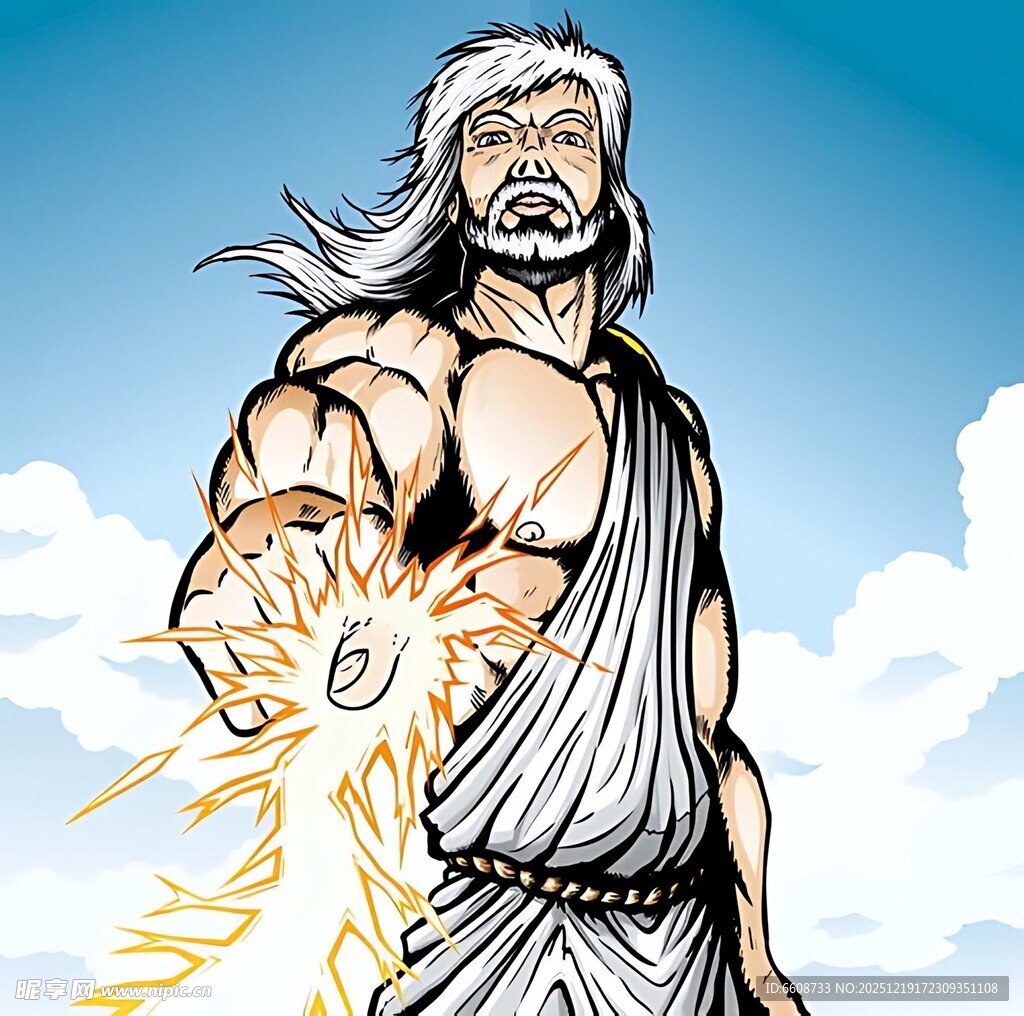 古希腊太阳神释放光芒