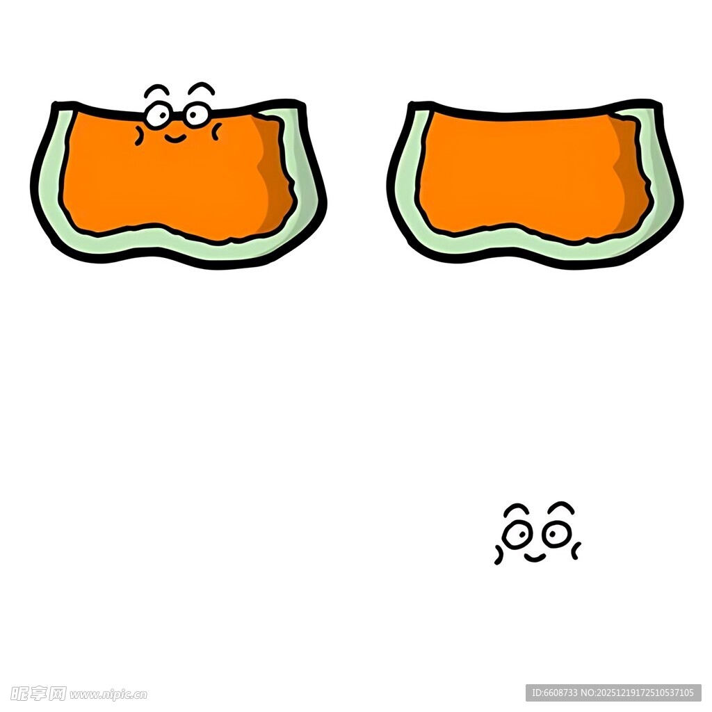 可爱卡通西瓜短裤形象