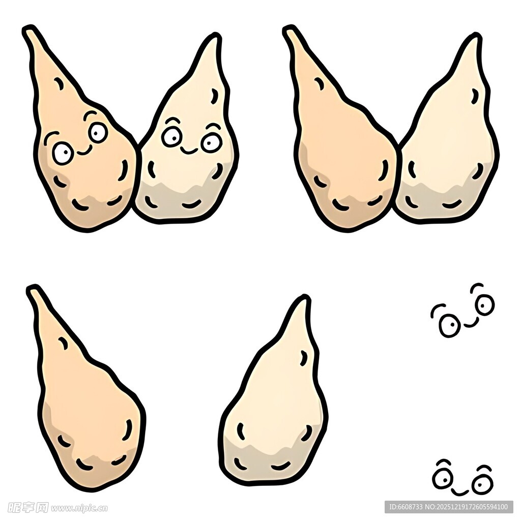 可爱拟人化的卡通小土豆