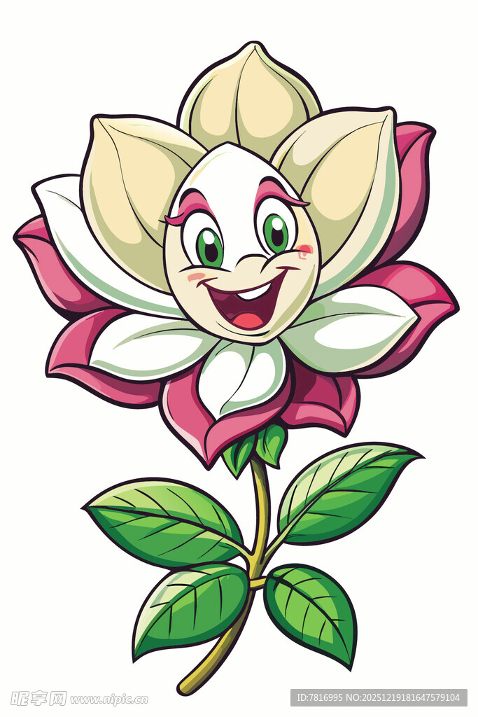 笑脸花朵卡通形象