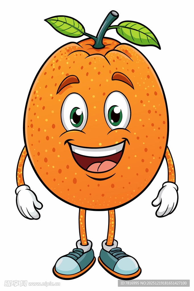 可爱橙子卡通形象
