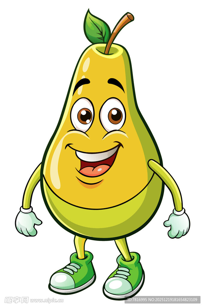 可爱卡通梨子形象