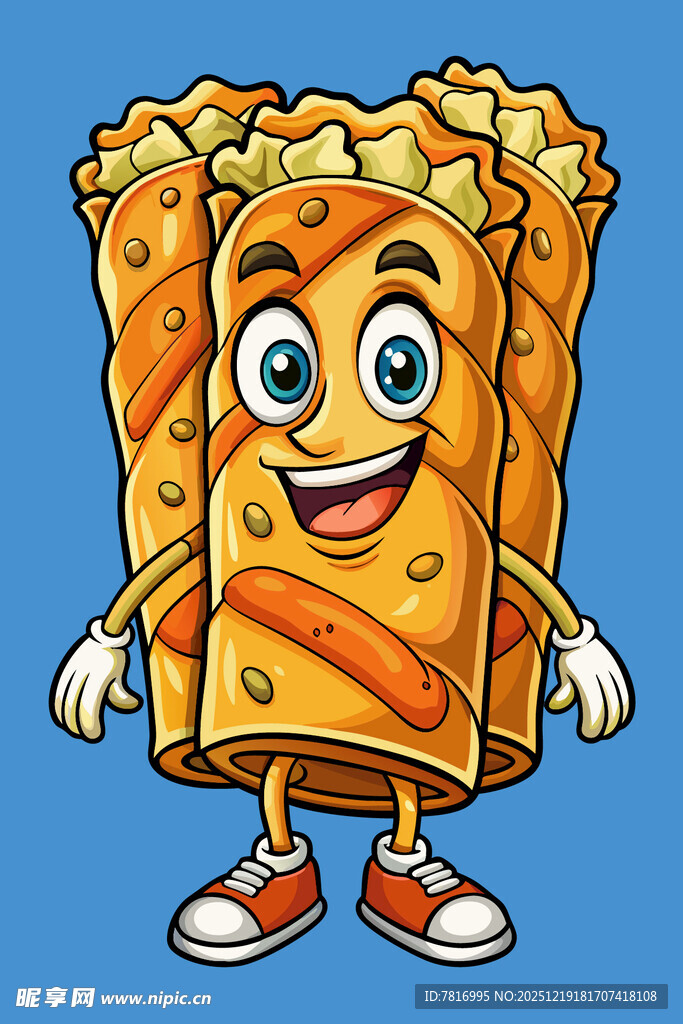 卡通美味夹心饼干形象