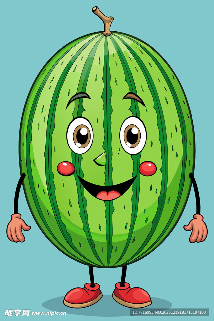 可爱卡通西瓜形象