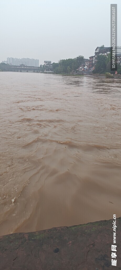 四川成都乐山洪水泛滥景象