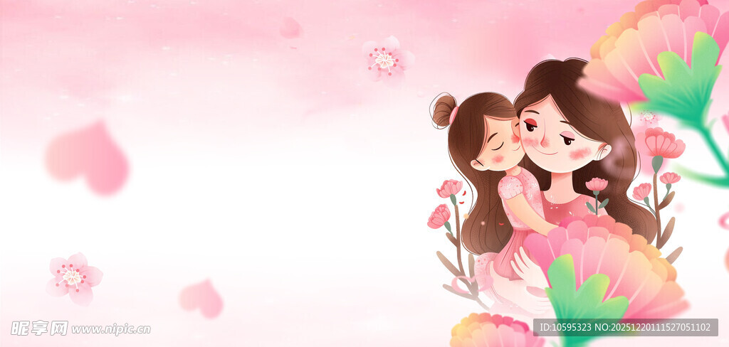 粉色母女
