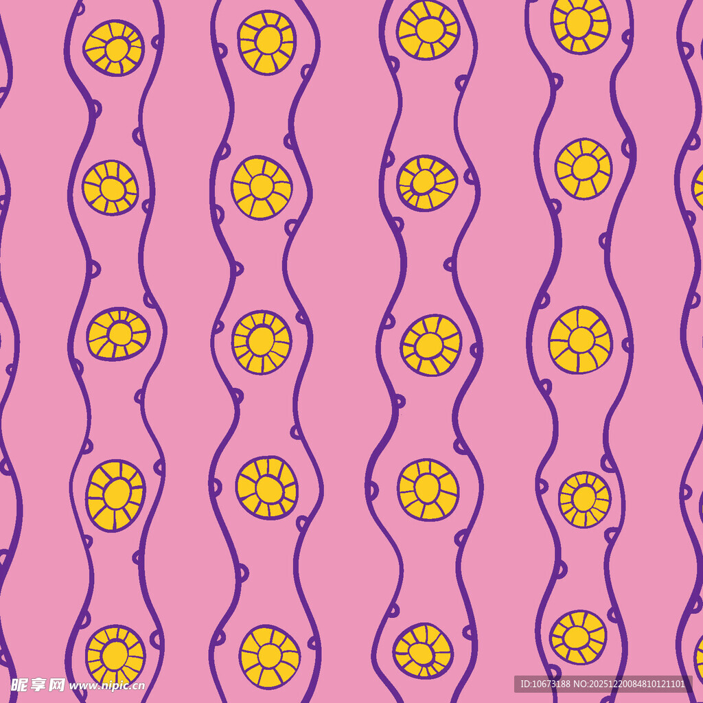 粉色花卉图案无缝背景