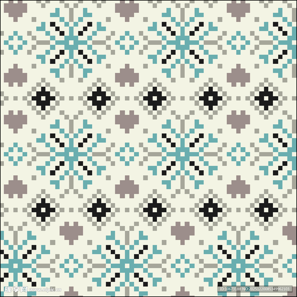 几何雪花图案纹理背景