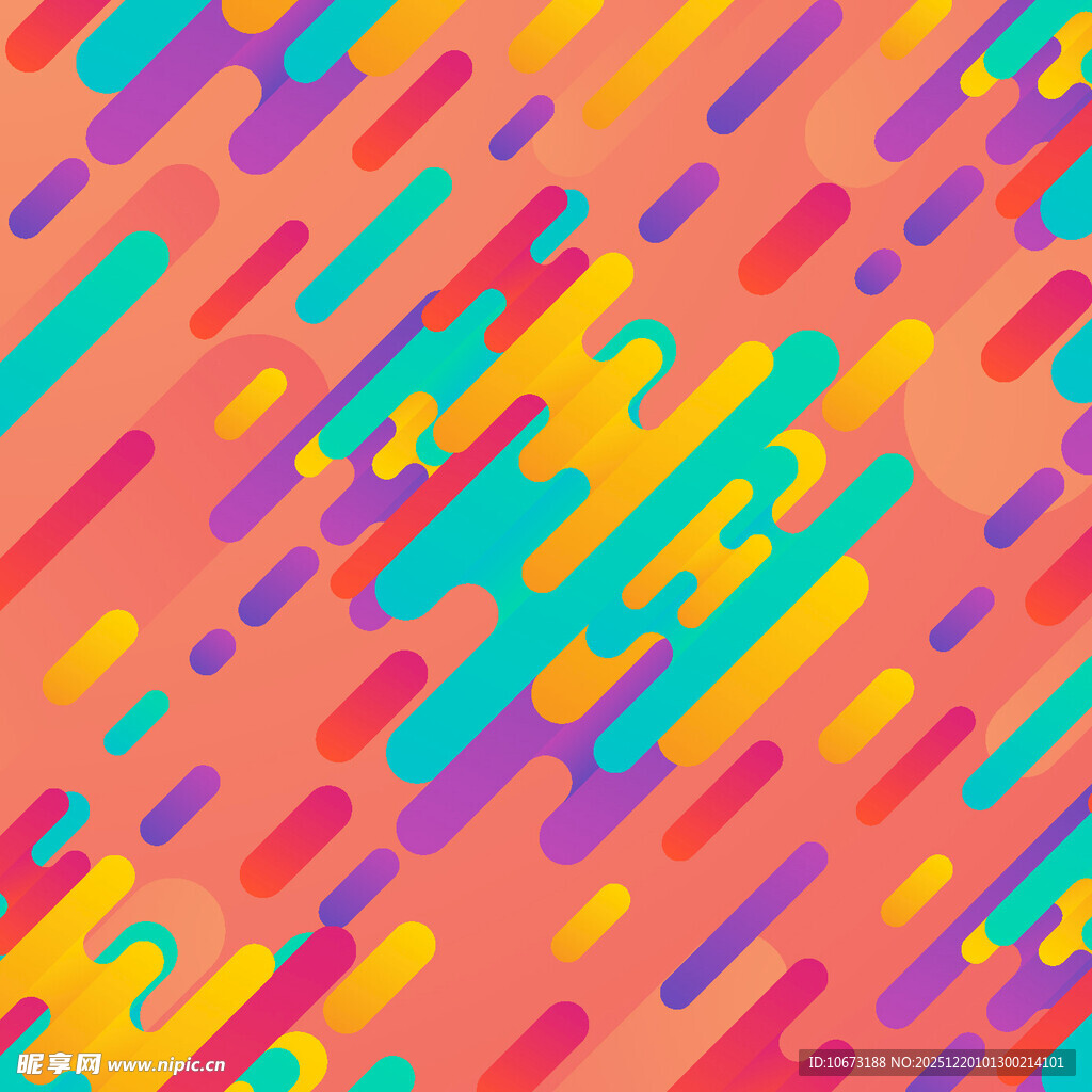 多彩几何线条抽象背景图