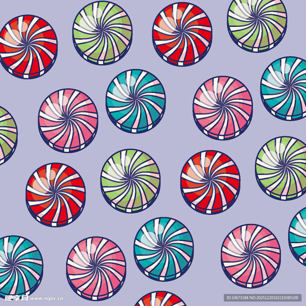 多彩螺旋糖果图案背景