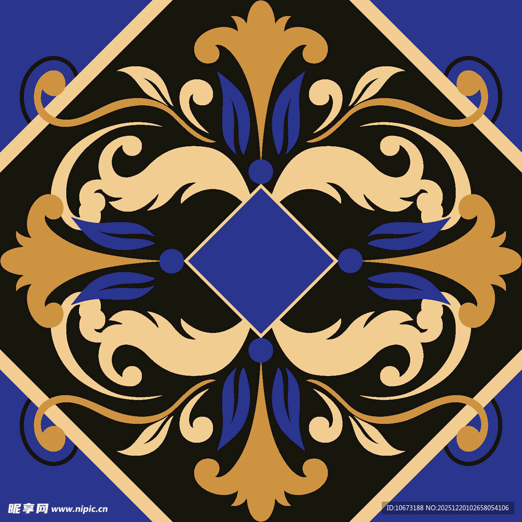 复古华丽几何花纹图案