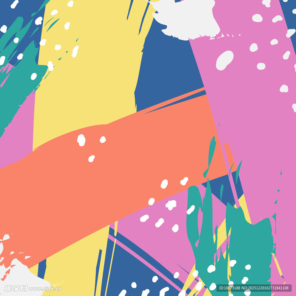 多彩抽象涂鸦艺术图案