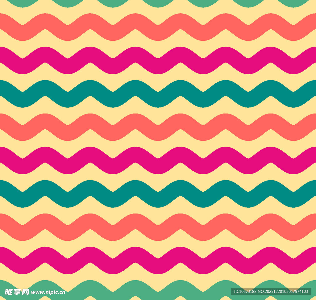 多彩波浪纹图案背景