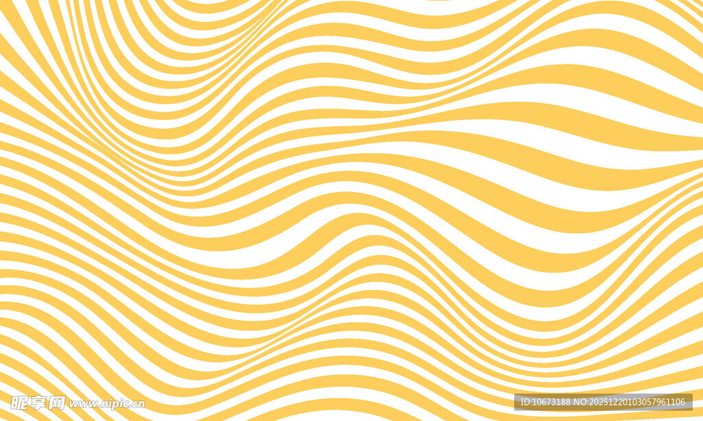 黄色波浪条纹抽象背景图