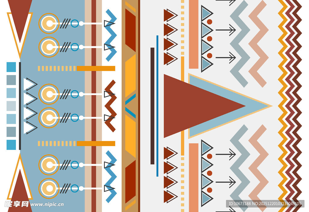 民族风几何图案装饰元素