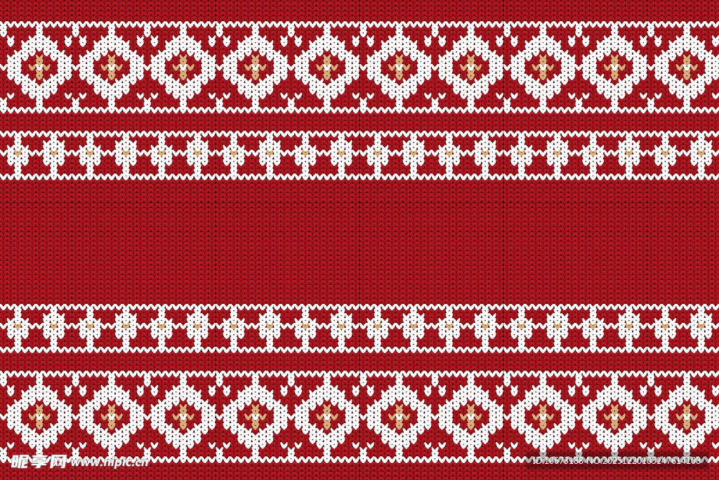 红色几何图案民族风花纹