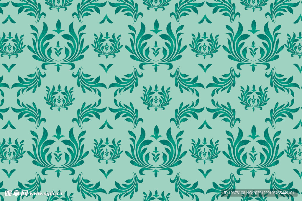 浅绿色花卉图案纹理背景