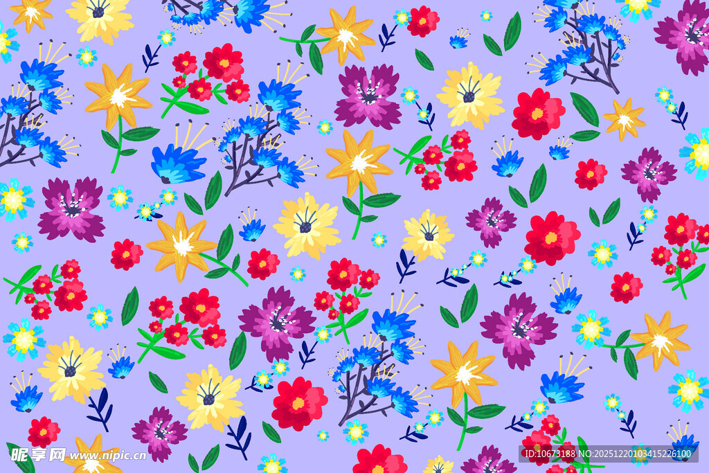 多彩花卉图案背景