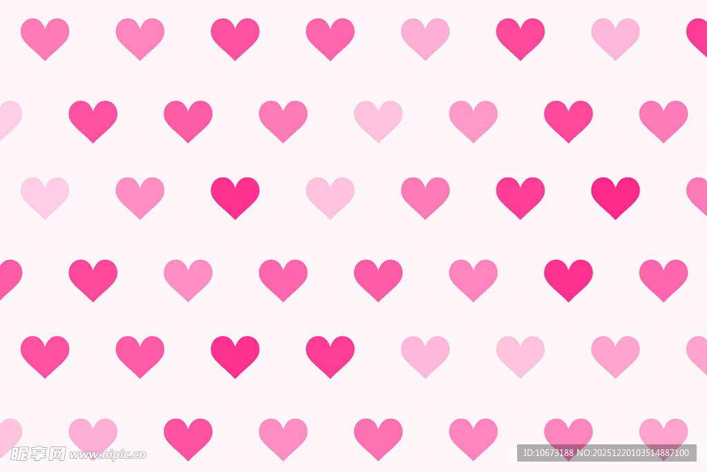 粉色爱心图案背景