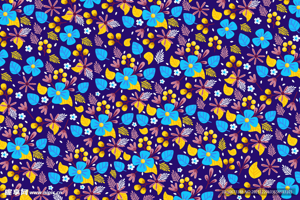 多彩碎花图案背景