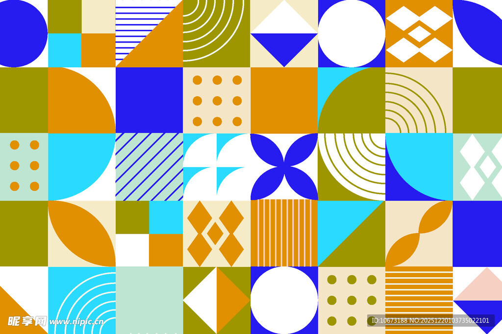 几何图案拼接背景图