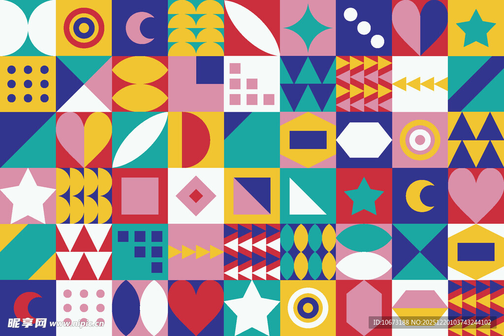 多彩几何图案背景设计