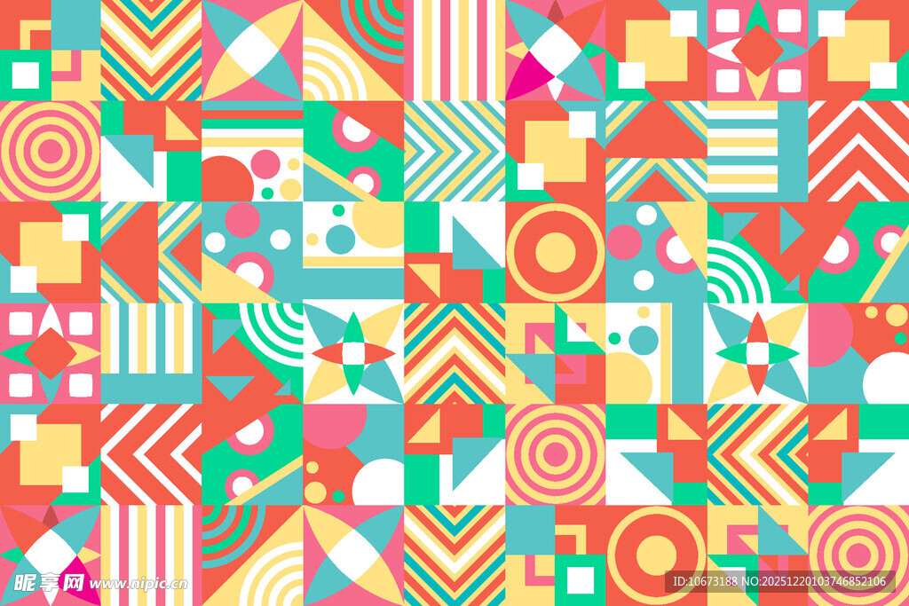 多彩几何图案背景设计