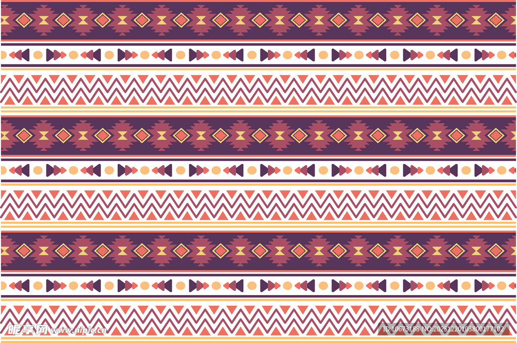 民族风几何图案条纹纹理