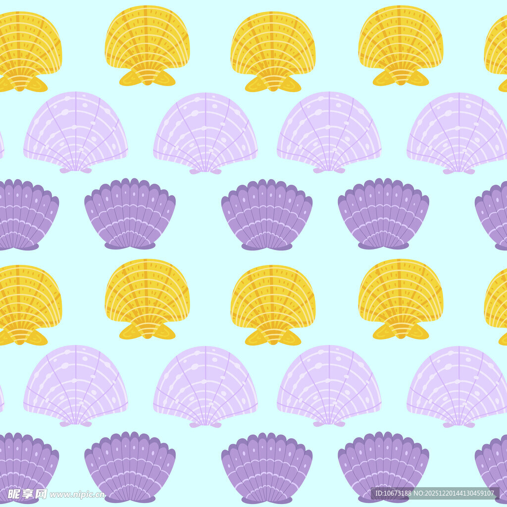 贝壳图案背景 