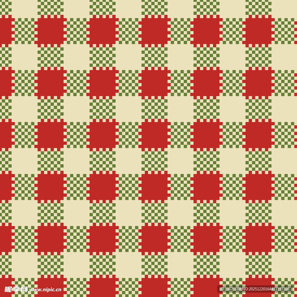 红绿格子图案背景纹理